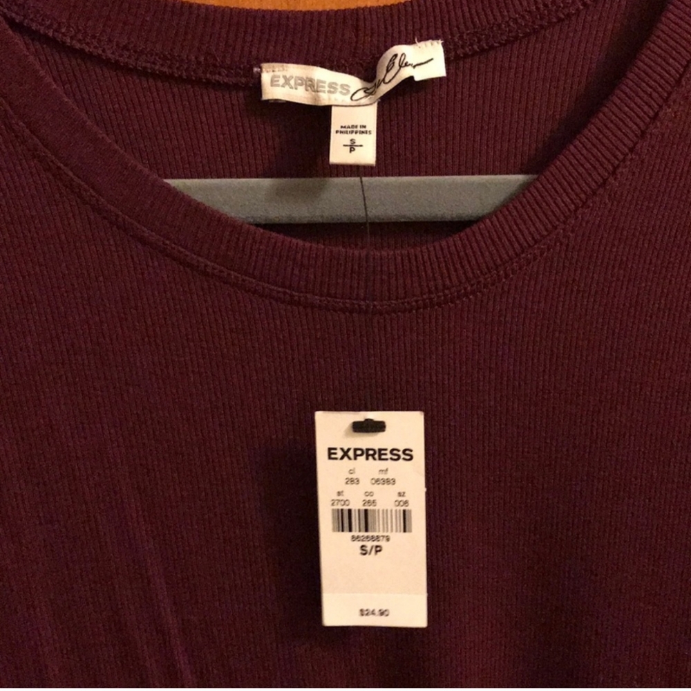 NWT ✨ Express maroon body suit